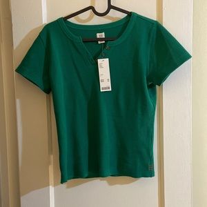 L - BDG Faith Henley Top (with tags)